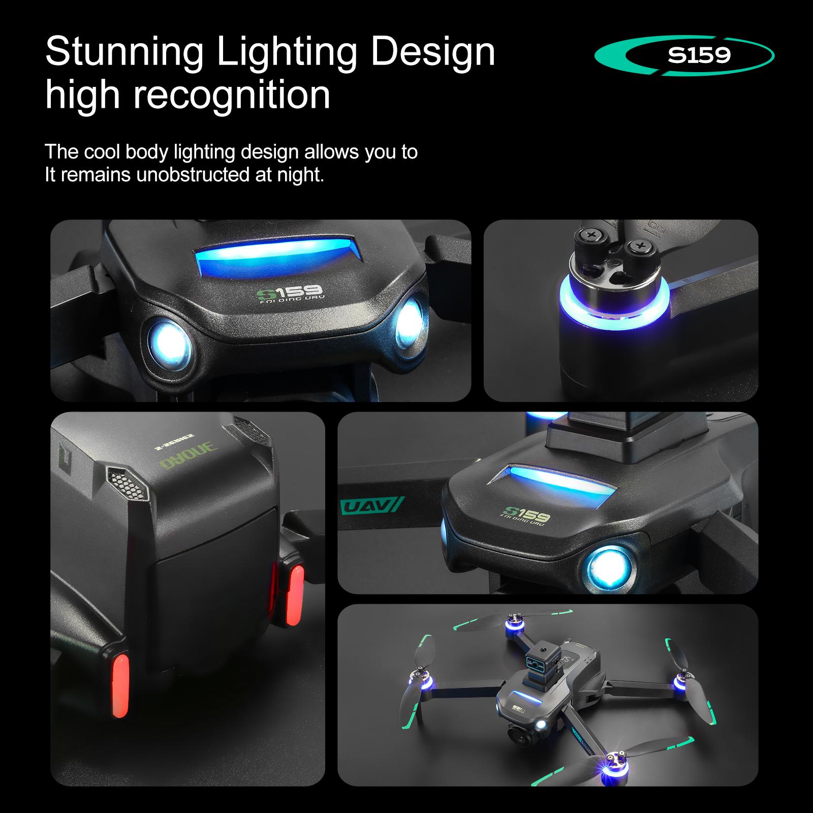 4K Camera Drone for Adults with GPS and 5G Remote Controller, 5.9" HD Screen, Obstacle Avoidance, One-Key Return, Optical Flow Mode, Brushless Motor FPV, Beginner Quadcopter with Dual Battery Set foldable takeoff altitude hold