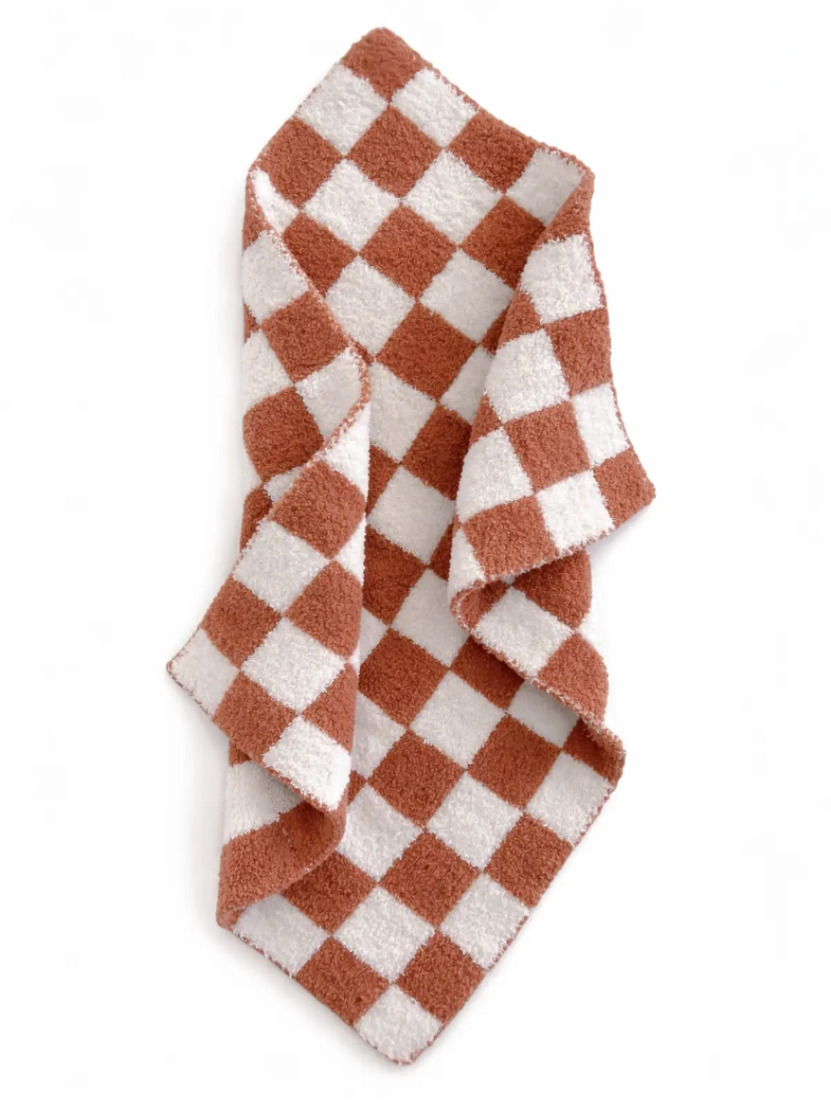 Phufy® Bliss Checkerboard Mini Blanket, Nutmeg