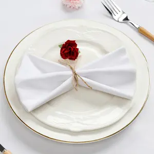 Classic Black & White Cloth Napkins Set, 20 Pack, Multiple Sizes Available, Durable Washable Polyester Napkins for Hotel, Restaurant, Wedding and Home