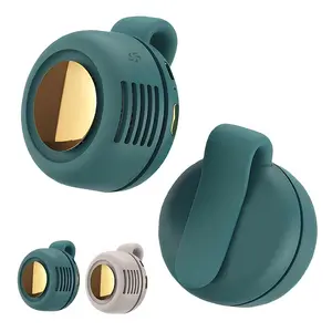 PADOX Portable Silent Mini Bladeless ElectricFan,Adjustable 3-speed Suspended Collar &Waist Fans,Rechargeable Rotating BodyFan,Suitablefor Outdoor & Travel & Office