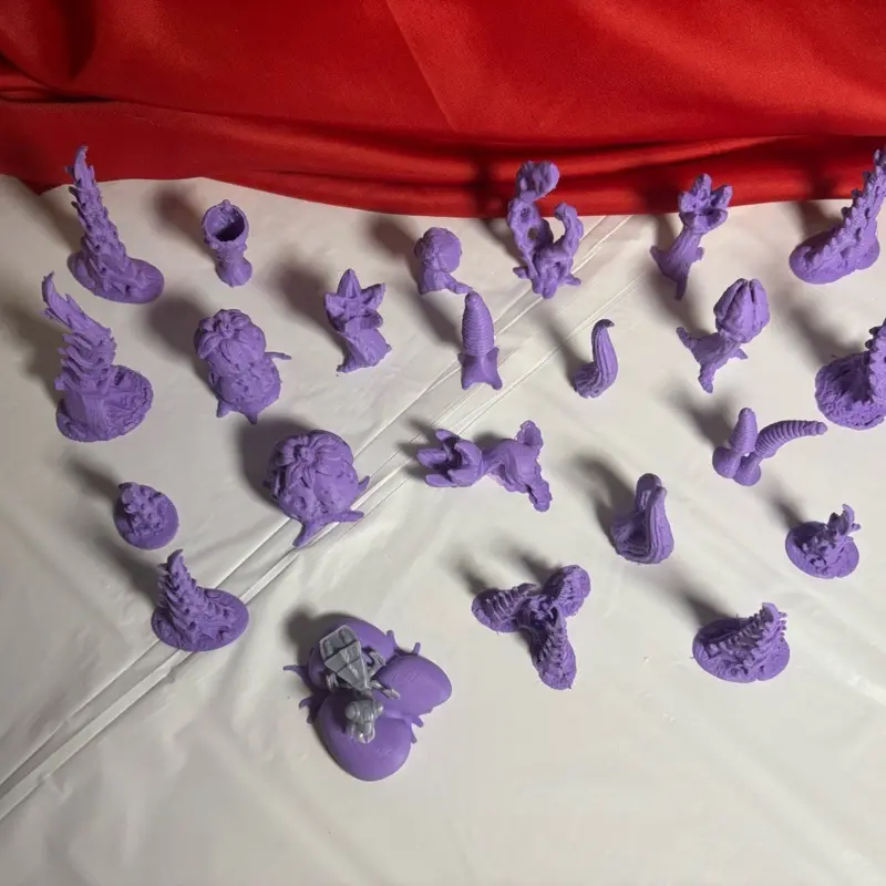 Full 23pc Sci-Fi Alien Tabletop Plant and Capillaries Proxy Set! Perfect for 40k! Many colors for your tyrant tyranid hive!
