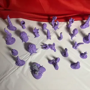 Full 23pc Sci-Fi Alien Tabletop Plant and Capillaries Proxy Set! Perfect for 40k! Many colors for your tyrant tyranid hive!