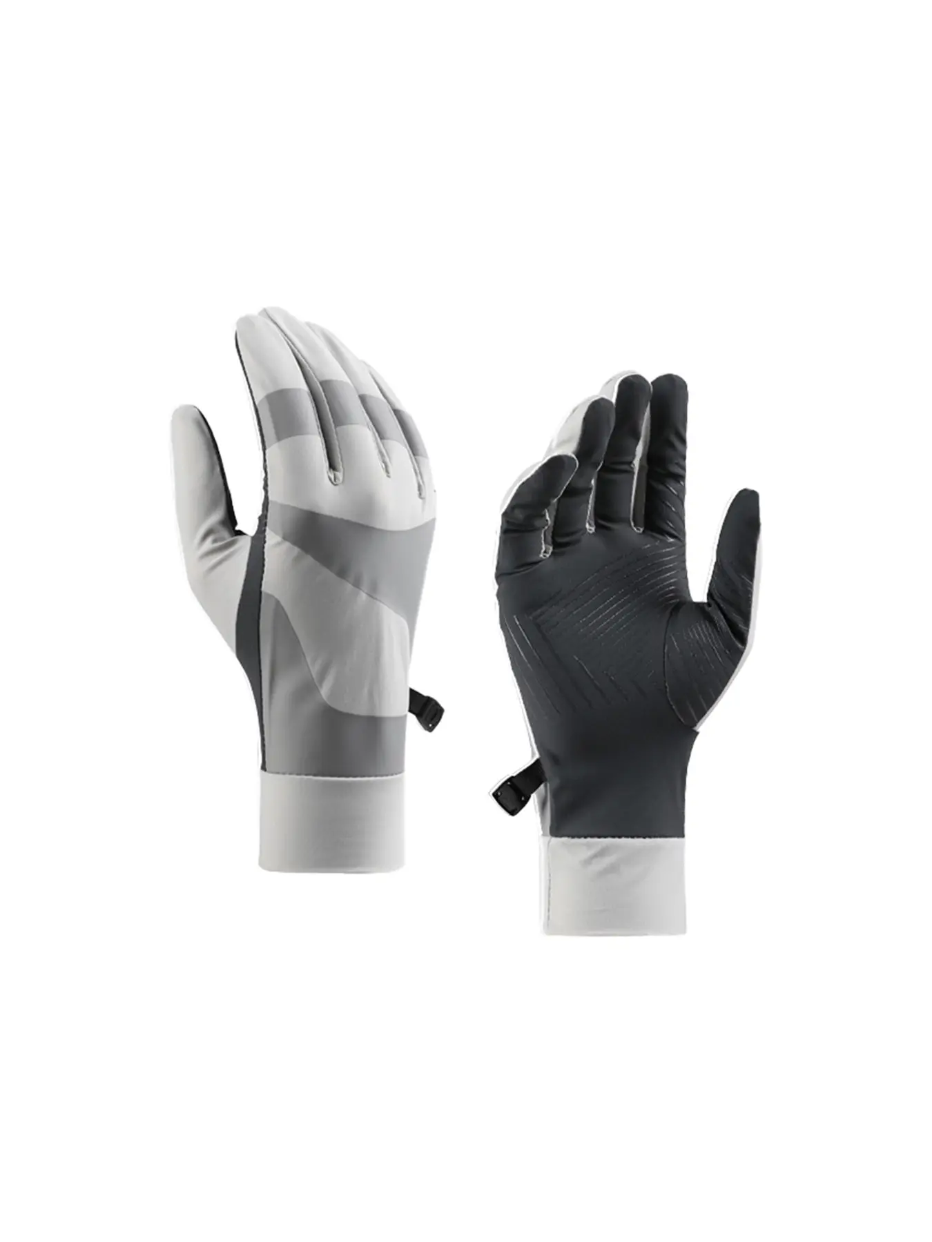 Summer Cycling Gloves Men Breathable Stretch Cool Fabric Anti-Slip Outdoor Hiking Bicycle Full Finger Sun Protection Gloves