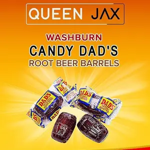Dad's Root Beer Barrels Hard Candy - 2 lb Bag of Gluten Free Classic Flavor Hard Candies by F.B. Washburn Retro Snack Bonbon Sweet tiktok oldfashioned package