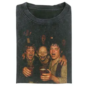 Lord of the Rings Vintage T-Shirt, The Hobbits Drinking Movie Shirt, Movie Shirt, Funny Meme Shirt, Funny Movie Tee, Menswear Womenswear Streetwear Comfort