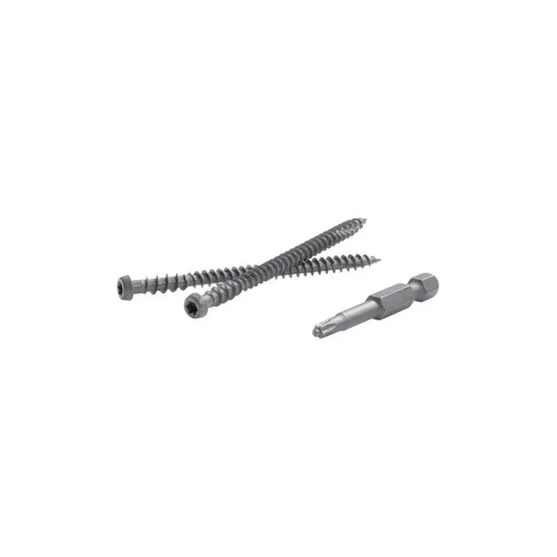 212 MAIN TrapEase Composite Deck Screws, 2.5 in. Stainless Steel with No.20 Torx TTAP Drive System, Coarse Thread, Zinc Finish, Head Painted to Match Board, Spiced Rum, Corrosion Resistant Fade-Resistant Fasteners for Outdoor Decking, 1050-Count Box, Corr