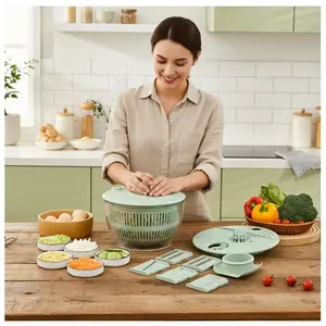 Vegetable Cutter & Salad Spinner 5L – Multifunctional Vegetable Dehydrator | Modern Goods Living