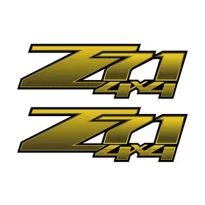 Z71 4x4 Truck Decals  Stickers for 1500 2500  / Yellow