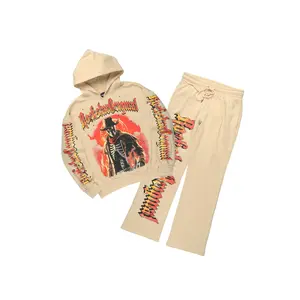 Lexx Beige Hoodie/Baggy Pant Track Set