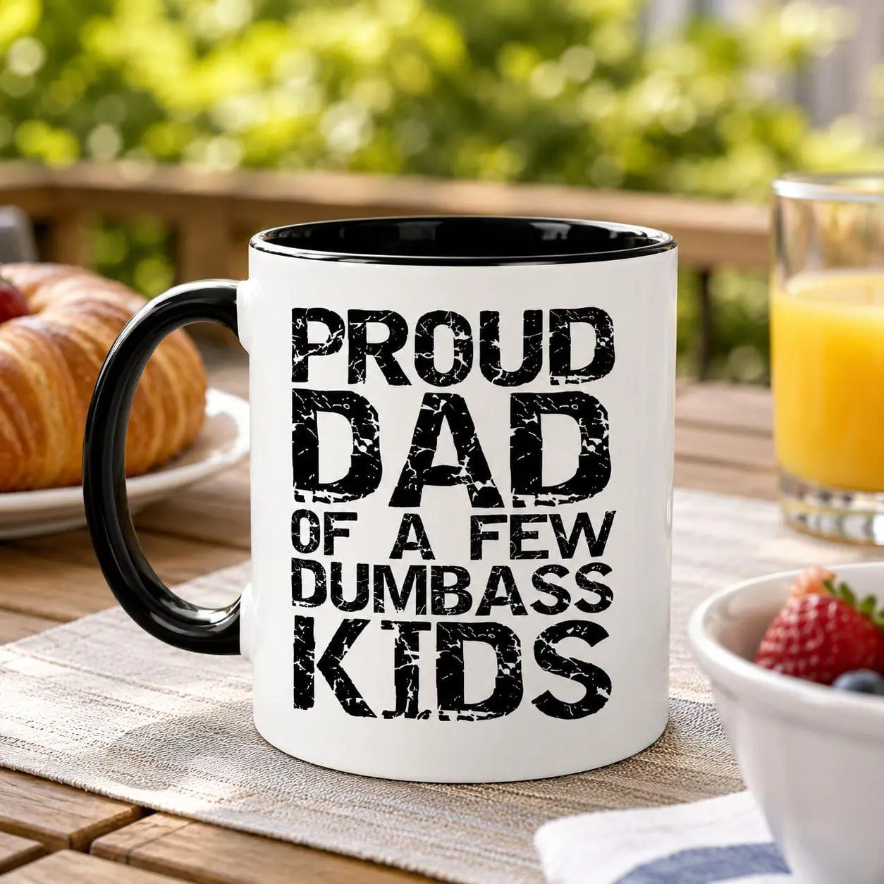 Proud Dad Of A Few Dumbass Kids Mug, Funny Dad Coffee Mug, Sarcastic Father Gift, Humorous Family Quote Cup, Father's Day Present For Dad