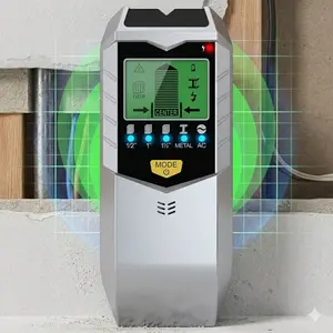 5-in-1 High Precision Wall Scanner, Professional Metal Wire Pipe Detector with Multi-Mode Depth Sensor LCD Display, Portable Handheld Home Improvement Tool for Safe Line Inspection and Wall Structure Detection DIY Remodel