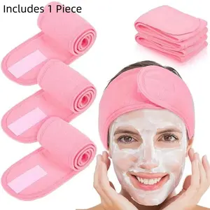 Face Wash Headband Makeup Mask Hair Wrap Towel Band Velcro Hair Band Soft Skin Friendly Adjustable Velcro Closure Holds Hair Back While Washing Face Makeup or Mask Comfortable Non Binding Great Helper for Daily Skincare Routine