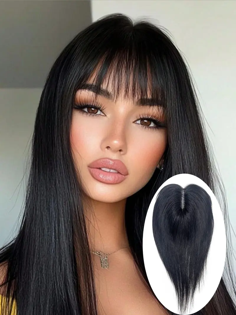 Real Human Hair Toppers for Thinning Hair, Invisible Hair  display picture 1