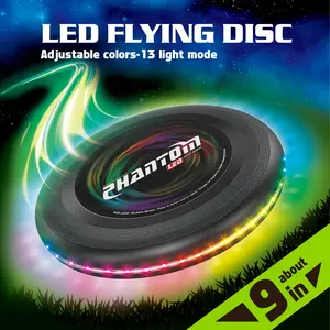 9-Inch Outdoor Sport Hand-Throw with Multi-Color RGB Lights Waterproof Rechargeable Portable Toy for Outdoor Activities and Gifting