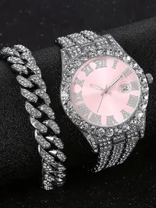 Fashionable casual temperament business watch simple and fashionable men's watch set Analog Watch