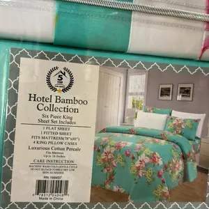Six piece King sheet set includes
