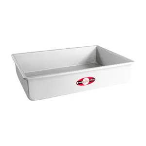 Fat Daddio's POB-12184 Anodized Aluminum Sheet Cake Pan, 12 x 18 x 4 Inch