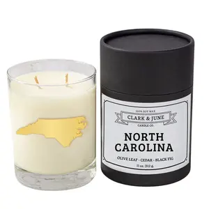 North Carolina Scented Candle 11 oz- Olive Leaf-Cedar-Black Fig