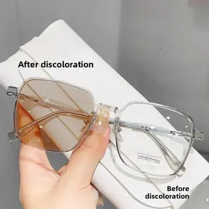 Women’s Photochromic Square Sunglasses – Blue Light Blocking, UV Protection, Rx & Reading Glasses Ready