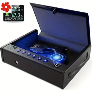 New Grimtron Biometric Gun Safe Lcd Display Fingerprint Quick.safe