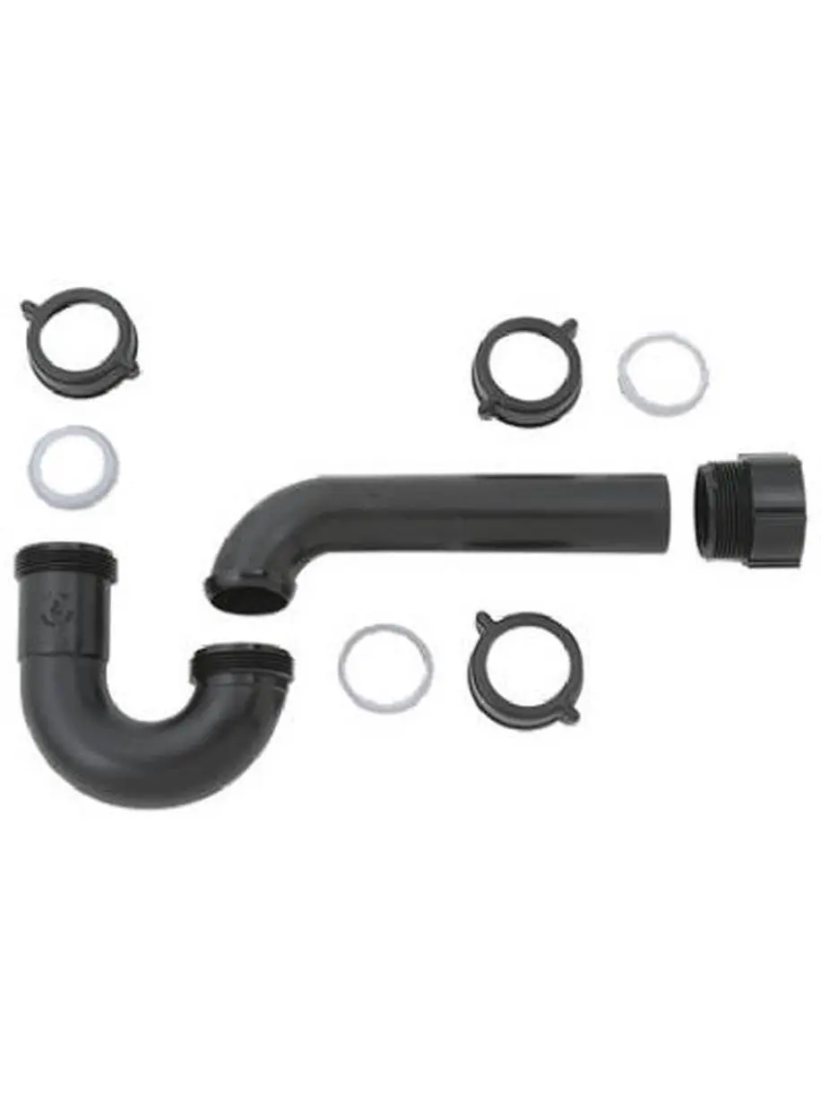 Plastic 1.5 in. Black Master Plumber P-Trap, Kitchen Fixture Accessory for Home Improvement Projects