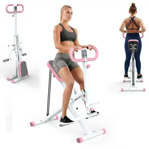 Squat Machine for Home,Rodeo Core Exercise Machine，250lbs Foldable,Adjustable 4 Resistance Bands,Ride & Rowing Machine for Botty Glutes Butt Thighs,Ab Back/Leg Press Hip Thrust…