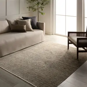 Modern Tan Grey Outdoor Area Rug – Durable Patio Deck Balcony Floor Mat