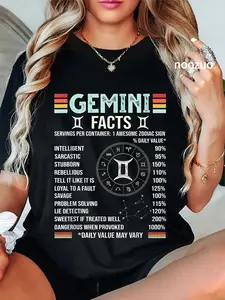 100% Cotton Unisex Vintage Astrology May June birthday Zodiac sign retro Gemini T-Shirt