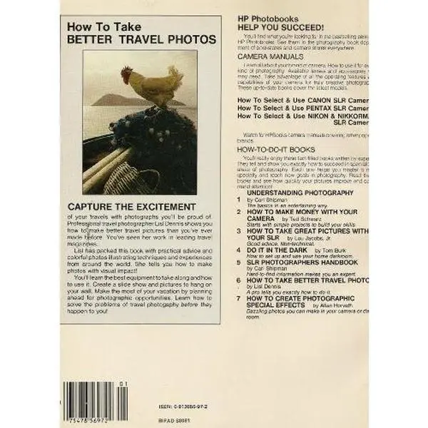 Used Travel Photography Tutorial Book - How to Take Better Travel Photos (How-to-do-it Books; 6) by Lisl Dennis, English Paperback