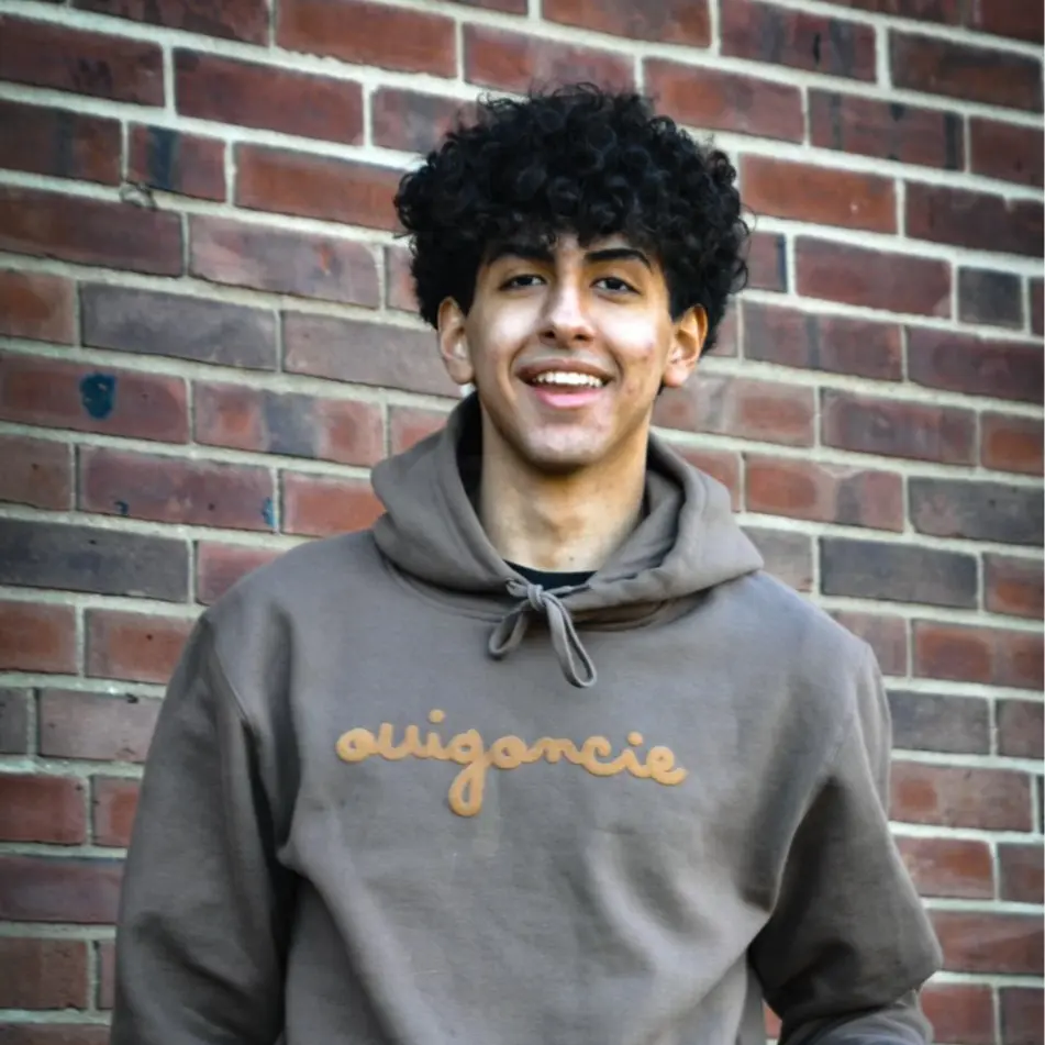 Ouigoncie Branded Hoodie - Loose-Fitting Long Sleeve Pullover Sweatshirt for Men - Casual Street Style Embellished with Embroidered Pattern - Cold Wash Care Instructions