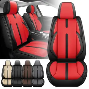 Car Seat Covers,Automotive Front&Rear Seat Covers Full Set, Waterproof Nappa Leather Car Seat Protectors, Universal For Most Vehicles