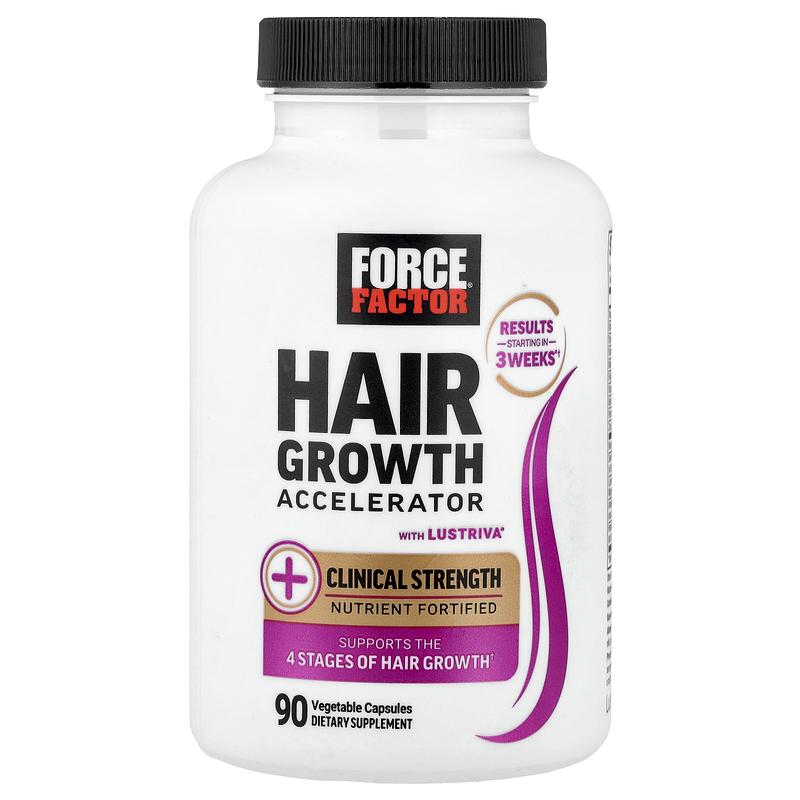 Force Factor Hair Growth Accelerator With Lustriva®, 90 Vegetable Capsules