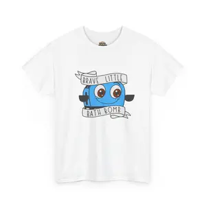 Brave Little Bath Bomb T-Shirt | Cute Motivational Graphic Tee | Soft Cotton Shirt