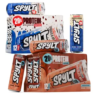 Spylt High Protein Chocolate + Cookies & Cream Milk Bundle | 60mg Caffeine, 20g Protein, 90 Calories | Ready to Drink, Sugar Free, Lactose Free Milk | Perfect for Workout Recovery & Afternoon Pick Me Up