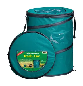 Coghlans 8963134 Deluxe Pop-Up Green Trash Can, 24 x 19 x 19 in.