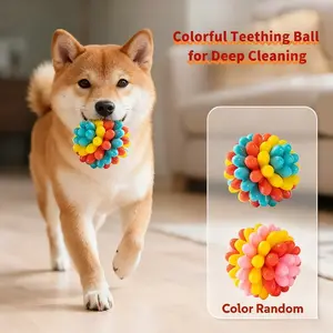 Sturdy and Bite-resistant Dog Toy - TPR material, brightly colored, specially designed for dogs to chew and grind their teeth, soft training balls are suitable for strong biting dog breeds, relieving boredom and destructive biting behavior,