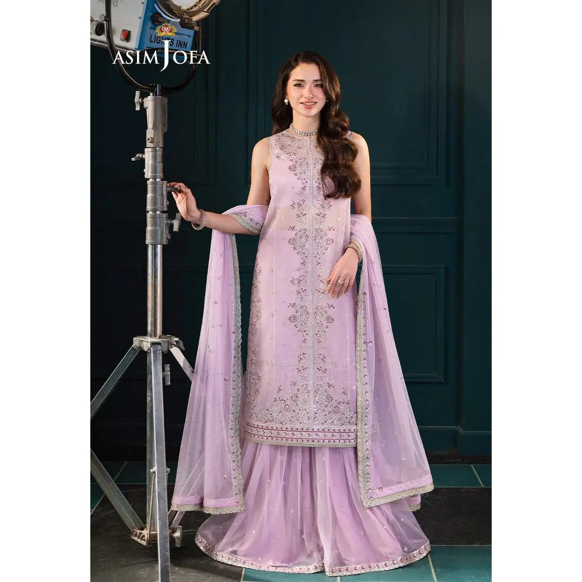 Asim Jofa - AJLFC-09 Three Piece Soft Net Organza