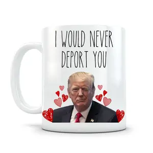 Funny Meme Coffee Mug 11oz And 15oz Dirty Santa Gift For Christmas - I Would Never Deport You