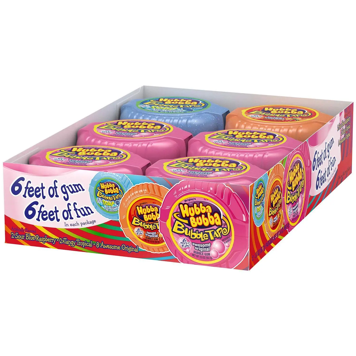 Wrigley's Bubble Tape Assorted Gum, 680.4 Gram
