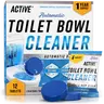 ACTIVE Automatic Toilet Bowl Cleaner Tablets Blue Gel Toilet Tank Cleaners, Septic-Safe Hard Water Ring Stain Remover, Smell Eliminator Heavy Duty Toilet Cleaning & Deodorizer, Fresh Scent - 12 Tabs