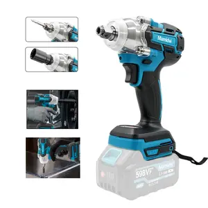 18V Brushless Impact Wrench and Electric Screwdriver, 600N.M High Torque,LED light, suitable for auto repair and daily household maintenance (tool only), fully compatible with Makita 18V PIN battery.
