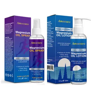Magnesium Body Mist & Lotion Set - Relief Odor Neutralization & Nourishing for Soft Skin - Ideal Daily Use Post Workout Recovery - 4 fl oz Each Gentle Hydrating Targeted Body Cream perfumed  lotion Moisturizer Moisture Oil Spray