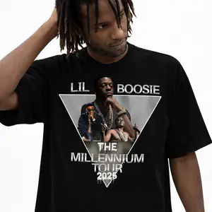 Lil Boosie Millennium Tour 2025 T-Shirt, Boosie Badazz Rap Concert Tee, Hip Hop Vintage Graphic Shirt