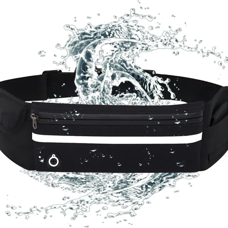 Men's Reflective Activewear Sport Belt Pouch - Adjustable, No-Bounce Running Accessory with Phone Pocket for Hands-Free Fitness Workouts