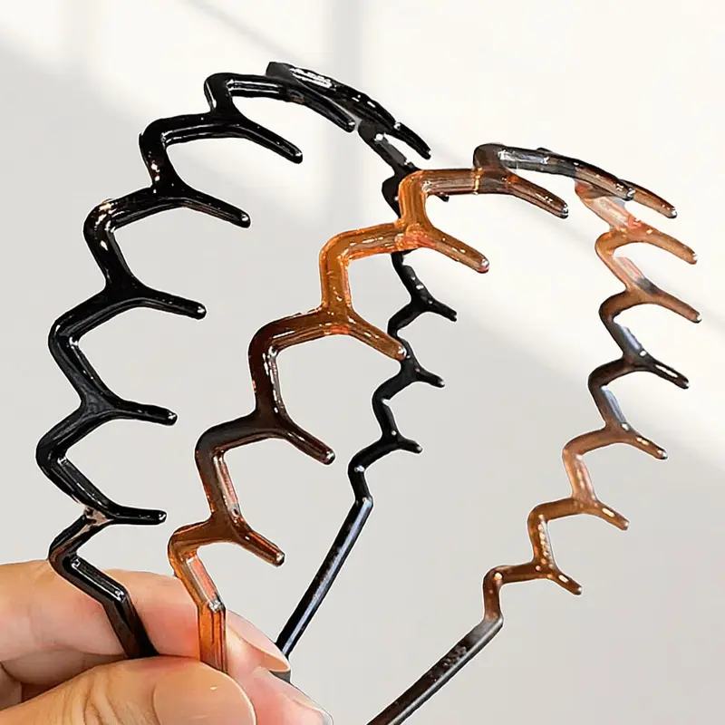 Wave Design Hair Hoop, Casual Versatile Hair Accessories for Women & Girls, Minimalist Headwear Suitable for Thick Hair, Zigzag Headband, Zig Zag Headbands, Hairband