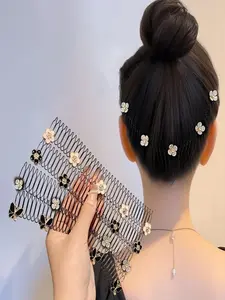 5 Piece Set Flower Hair Clips, Cute Floral Design, Perfect for All Seasons, Ideal for Women & Girls, Easy to Use Accessories