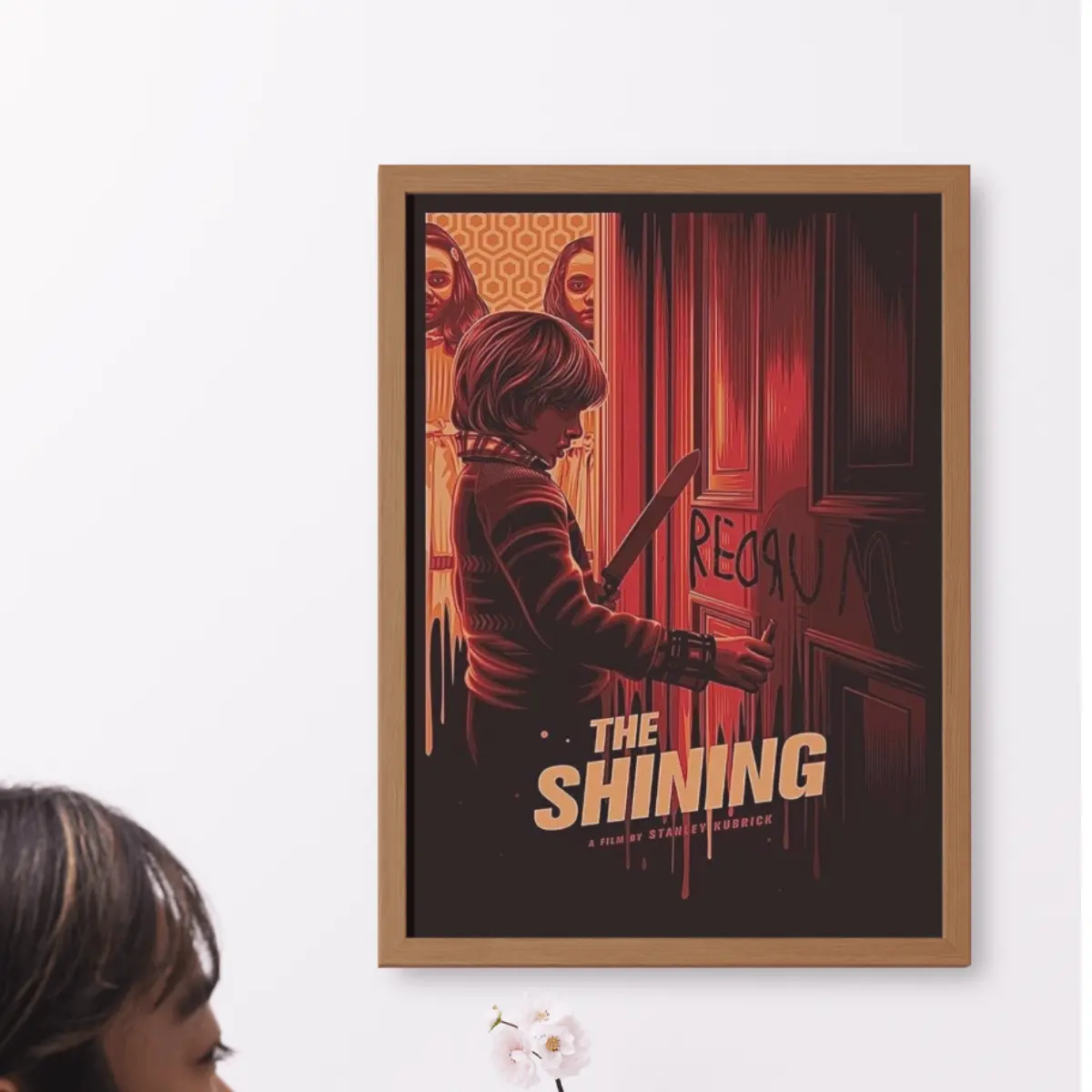 Vintage Horror Poster, Classic Psychological Horror Wall Art, Retro Movie Decor, Dark Gothic Room Decoration