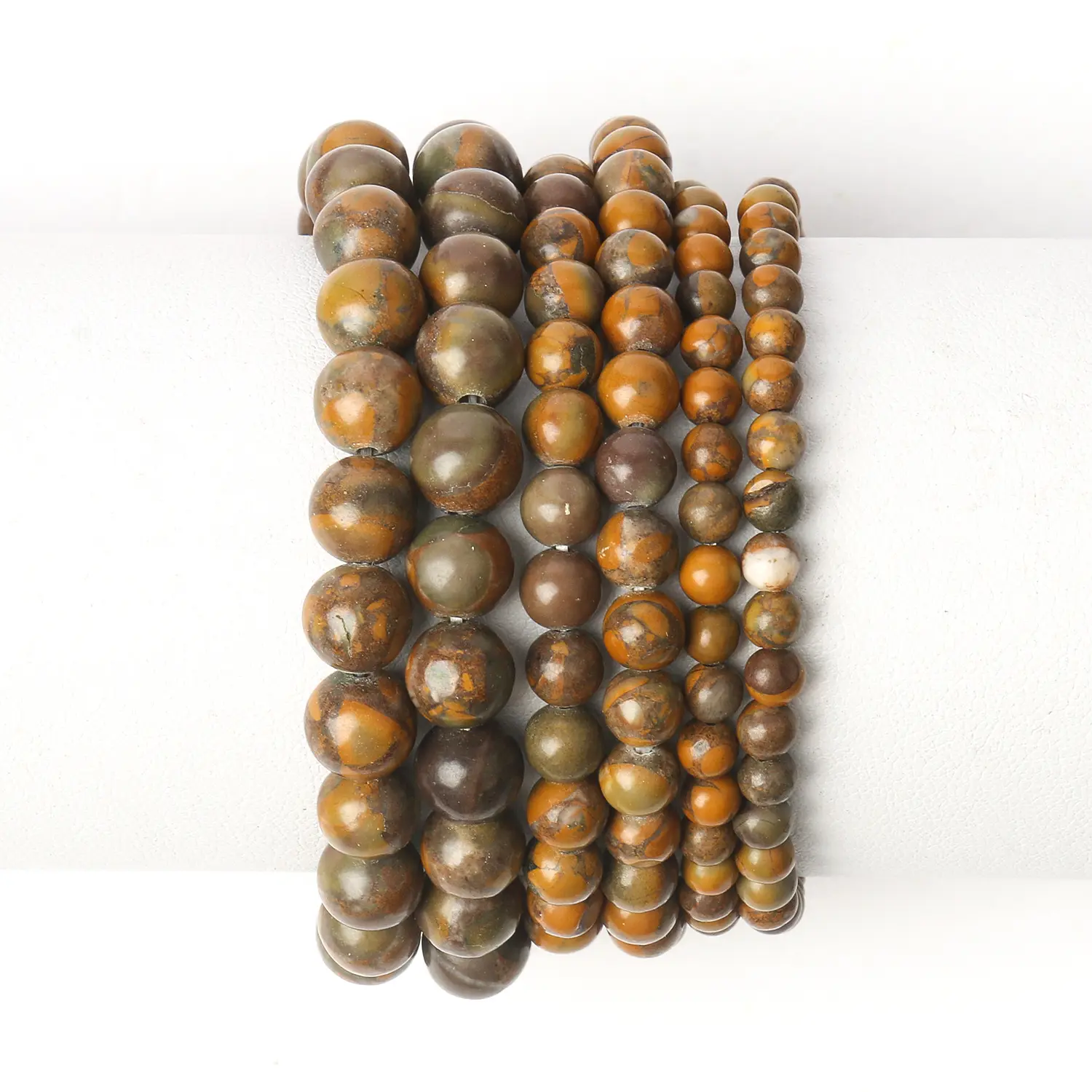 Natural bamboo leaf stone bracelet