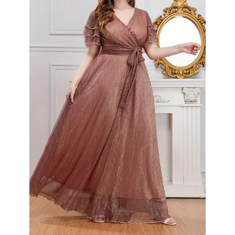 chinese dress ladies Women's Plus Size Evie Smock Tiered Dress - Burnt Orange