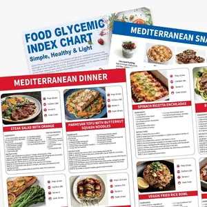 3 Count Mediterranean Diet Food List -Mediterranean Ingredient Meal Plan Sticque, Foods To Limit, Lunch, Break fast Recipes for Easy Chart Brochure Cookbook Healthy Living,summerwins